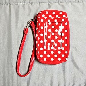 Thirty-One polka-dot wristlet